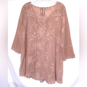 Johnny Was Wyatt Rosewood Blouse